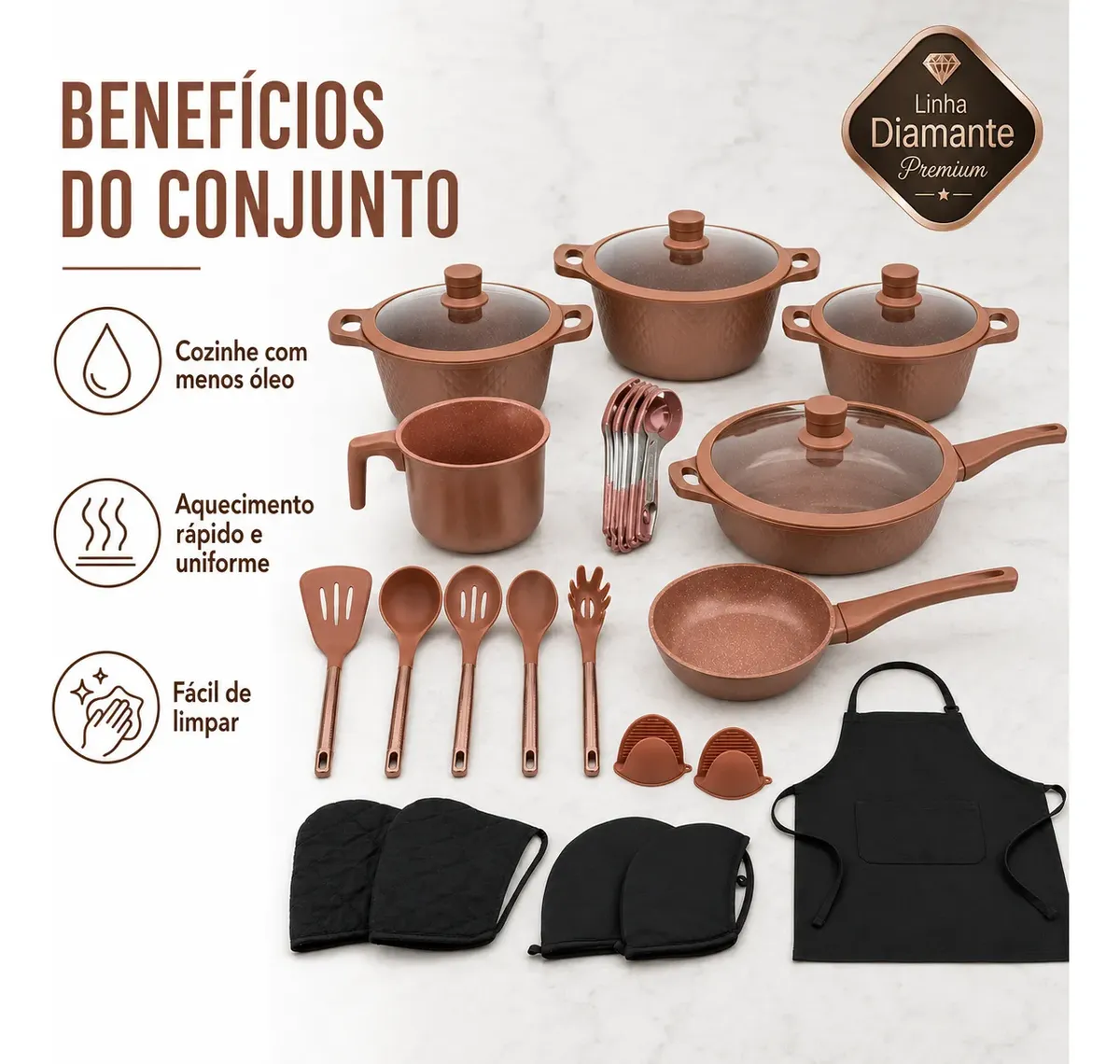 Jogo de Panelas Mônaco 20 Peças